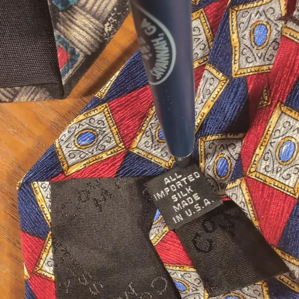 Mixed Brands Tie Mens One Size Multicolor Silk Geometric Lot 3 Countess Mara